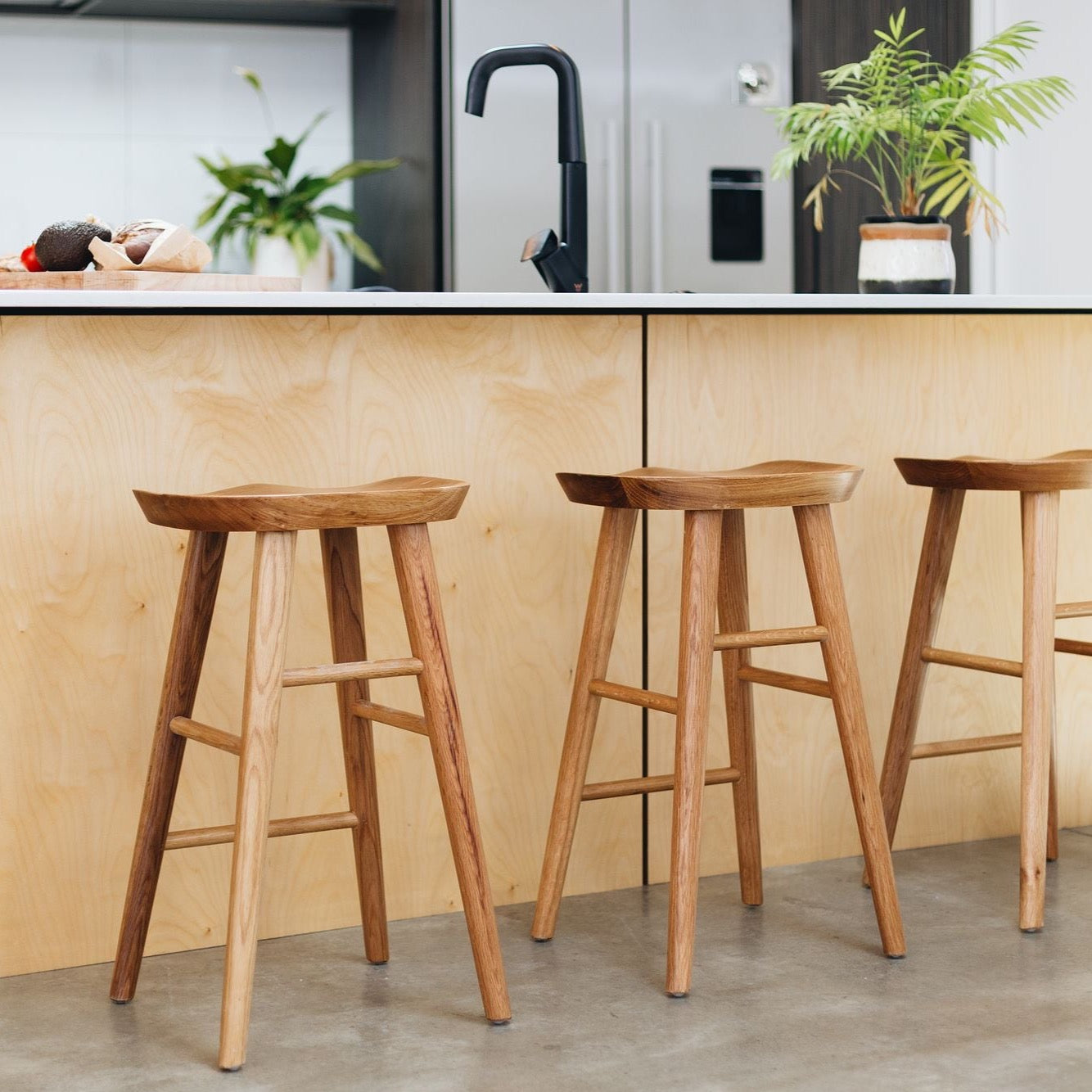 Fuji Barstool - Natural Oak