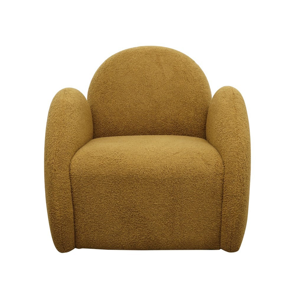 Snugg Swivel Armchair - Mustard Shearling