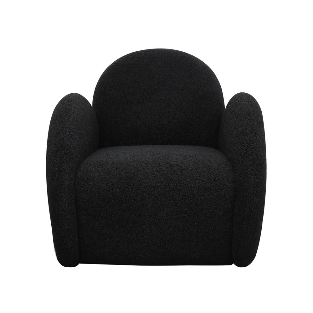 Snugg Swivel Armchair - Black Shearling