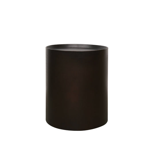 Eaton Drum Side Table - Oiled Bronze