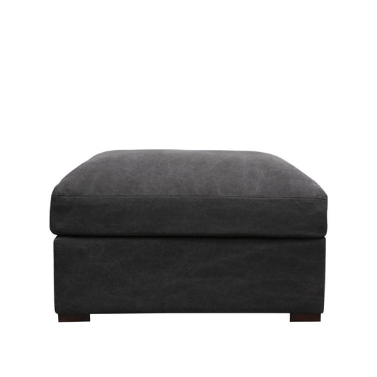 Lisbon Ottoman - Relaxed Black