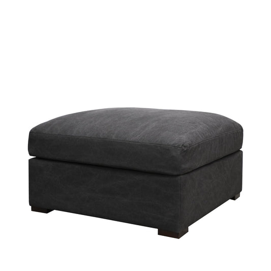 Lisbon Ottoman - Relaxed Black