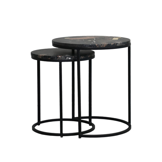 Monaco Nesting Side Table Set - Pebble