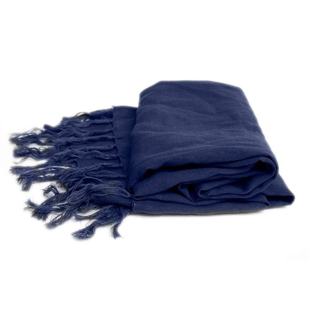 Tully Linen Throw - Indigo