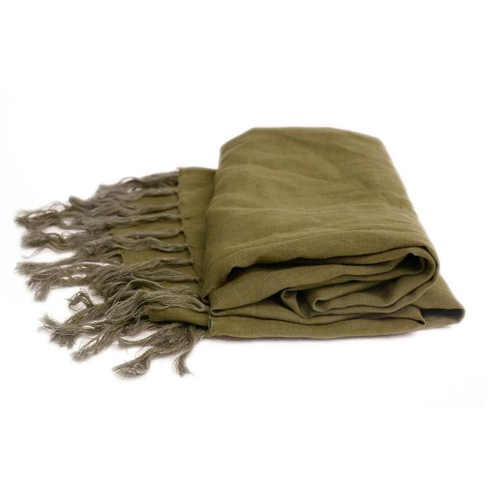 Tully Linen Throw - Tobacco