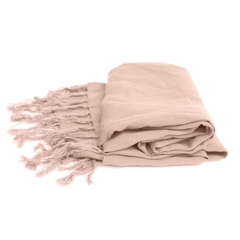 Tully Linen Throw - Old Pink