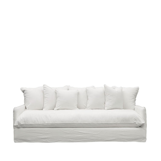 Lotus Slipcover Sofa 3 seater - White