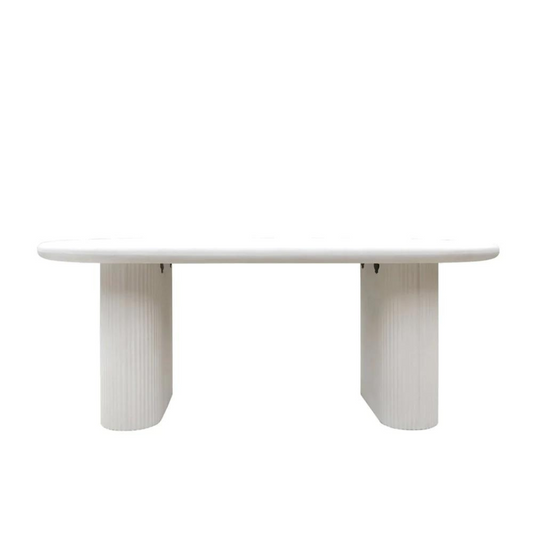 Solona Outdoor Concrete Dining Table - White