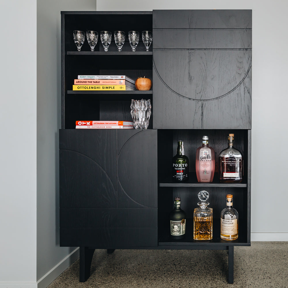 Etch Highboard Display - Black