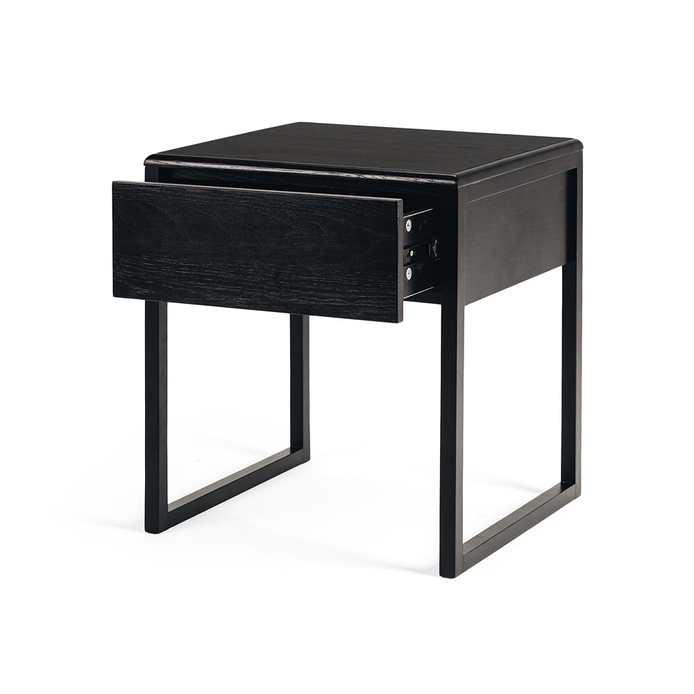 Avalon Bedside / Side Table - Black Oak