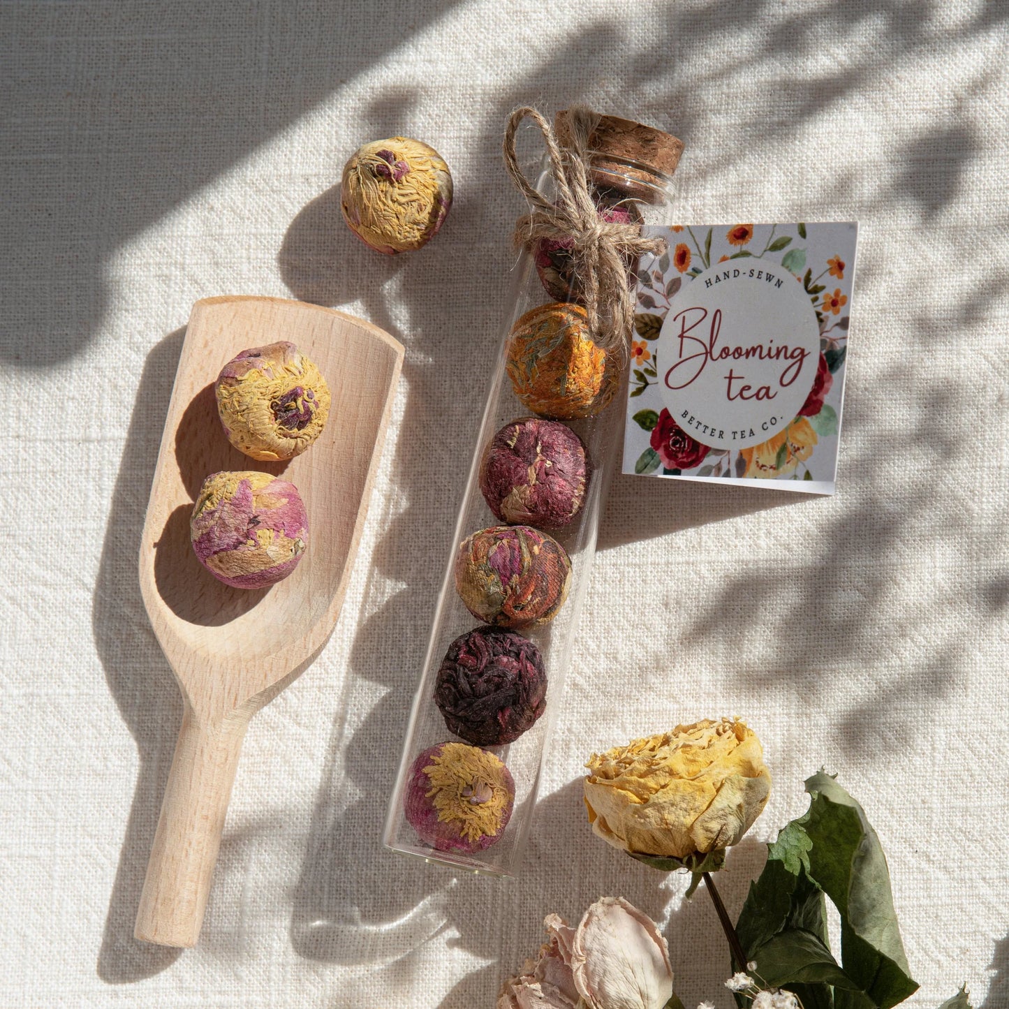 Blooming Tea Balls in Glass Tube