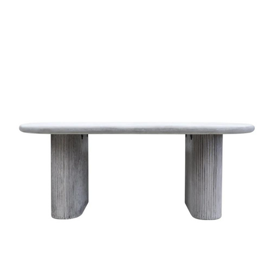 Solona Outdoor Concrete Dining Table - Grey