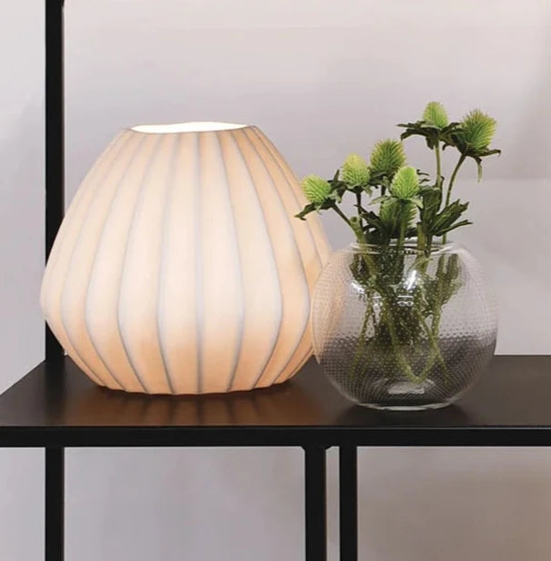 Table Lamp Wide Ridge - Matt White