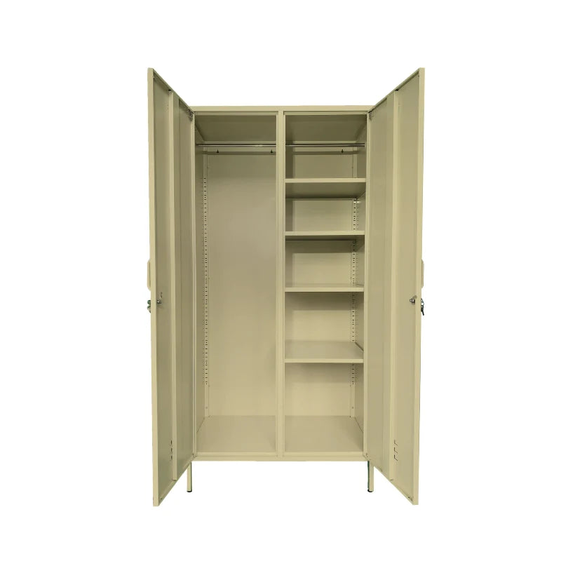 Clarence Contemporary Metal Locker - Biscotti