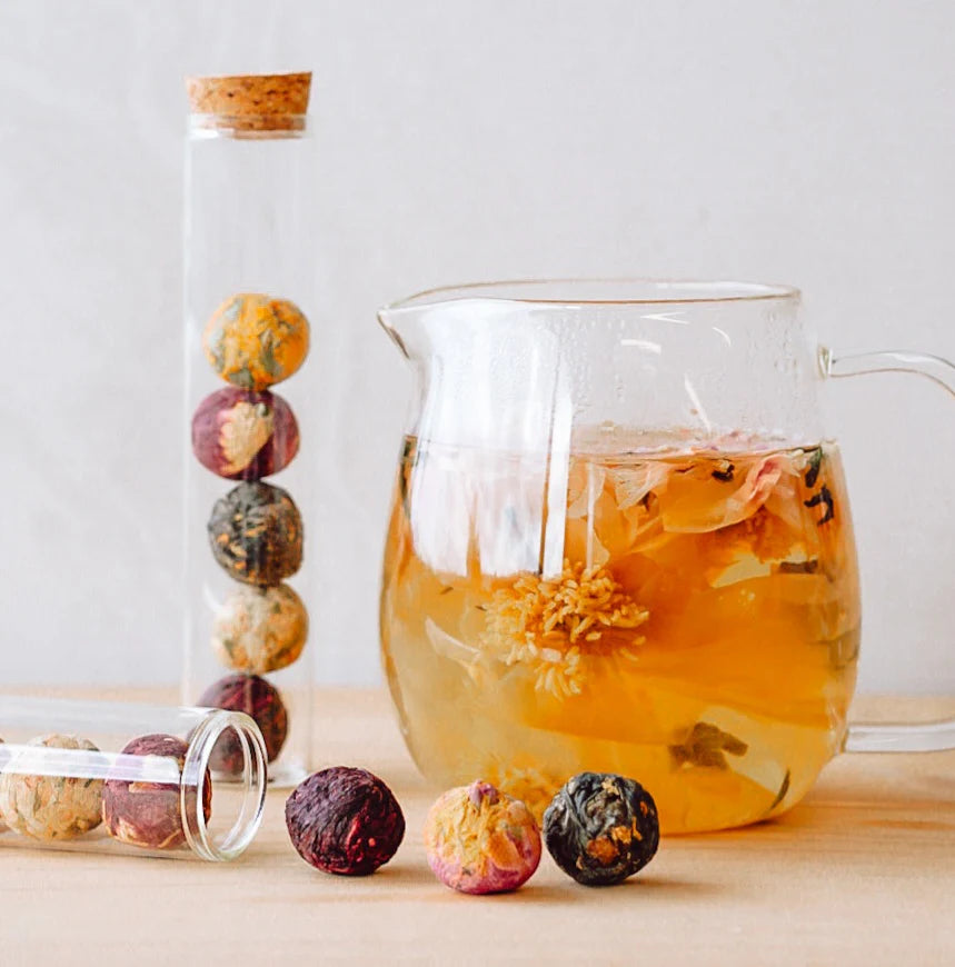 Blooming Tea Balls in Glass Tube