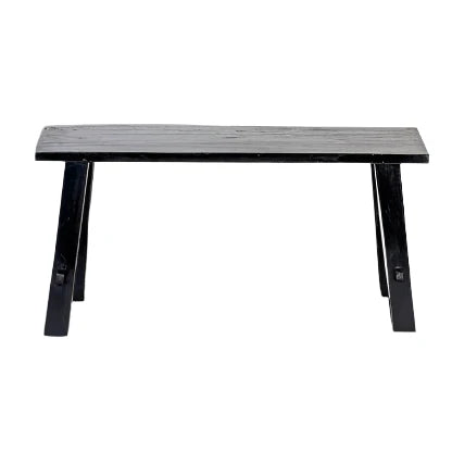 Teak Wide Bench - Black