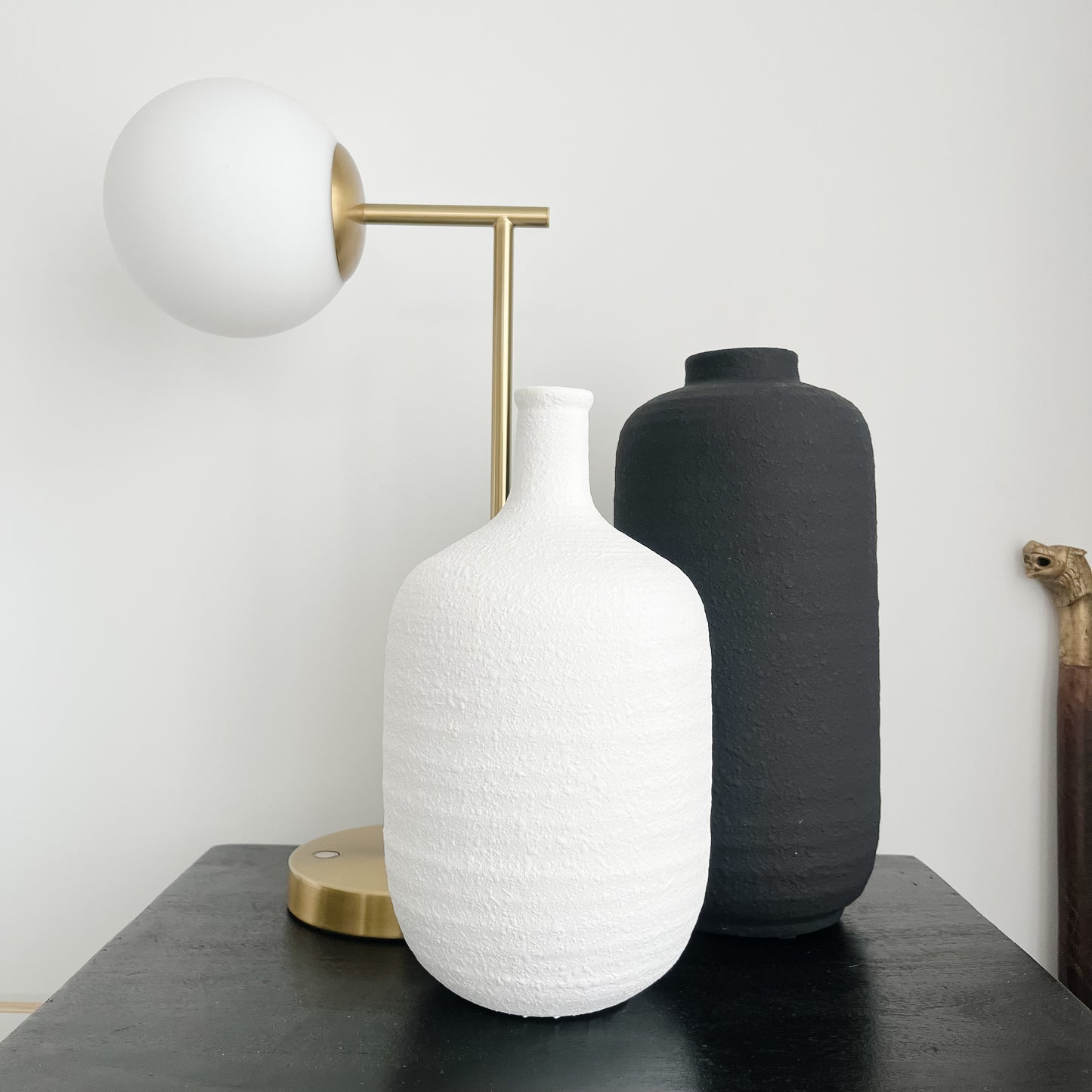 Ruben Modern Black Vase - Small