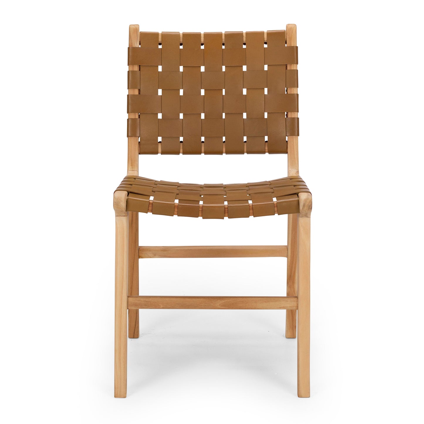 Indo Woven Dining Chair - Saddle