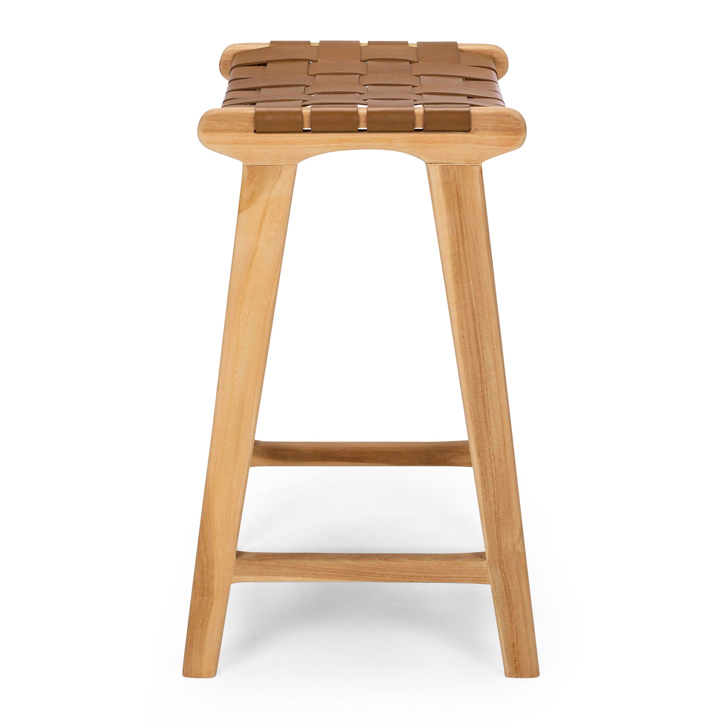 Indo Woven Barstool - Saddle