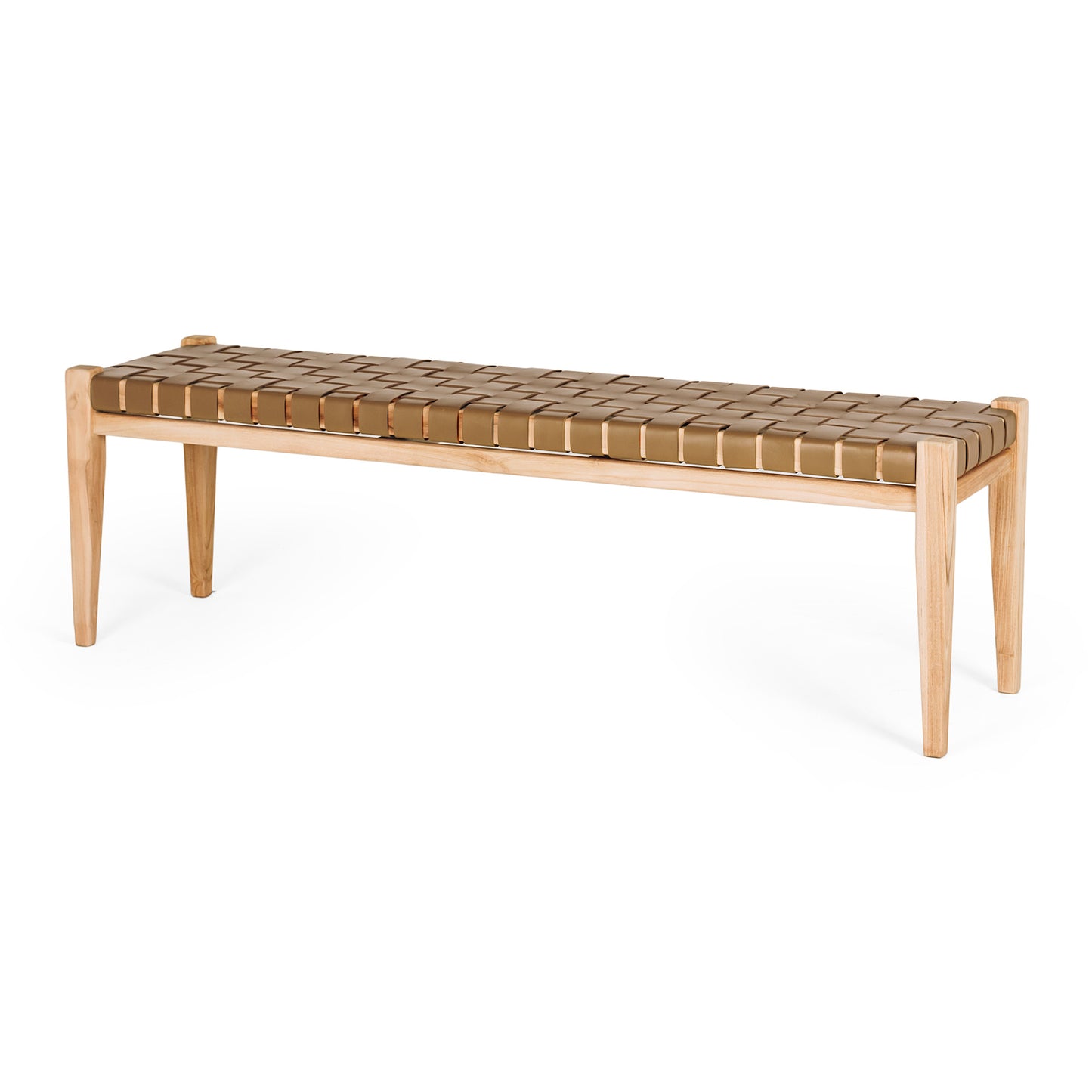 Indo Woven Bench - Saddle