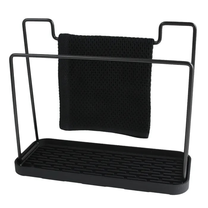 Simple Things Sink Caddy With Cloth - Black