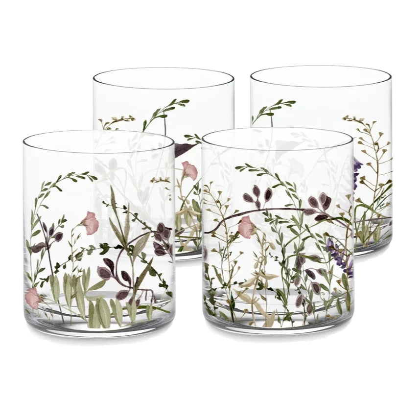 Wildflower Old Fashioned Glass - Set of 4