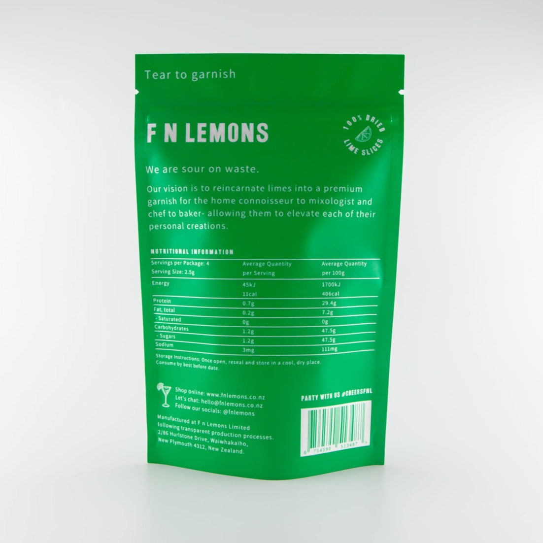 Dried Limes - 10 Slice Pouch