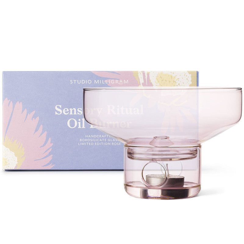 Glass Oil Burner - Rose