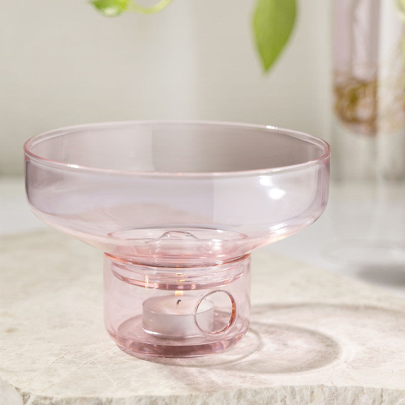 Glass Oil Burner - Rose