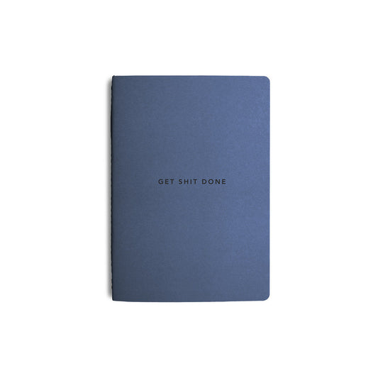 Get Shit Done Minimal Notebook - A5 - Soft Cover - Blue