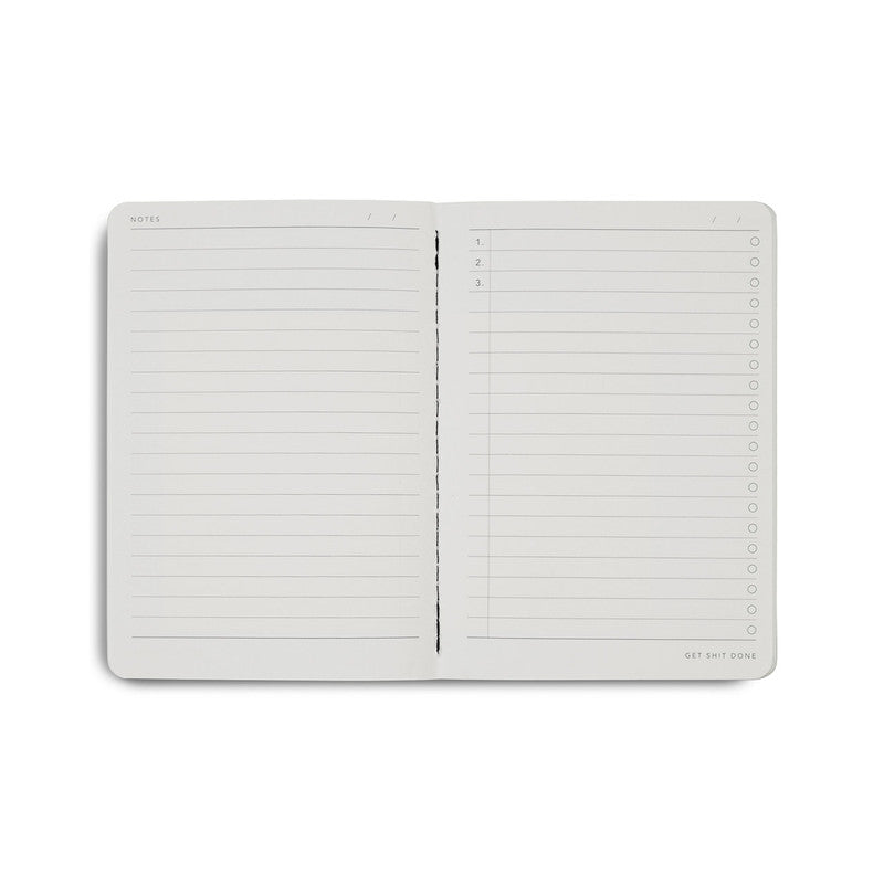 Get Shit Done Minimal Notebook - A5 - Soft Cover - Sand