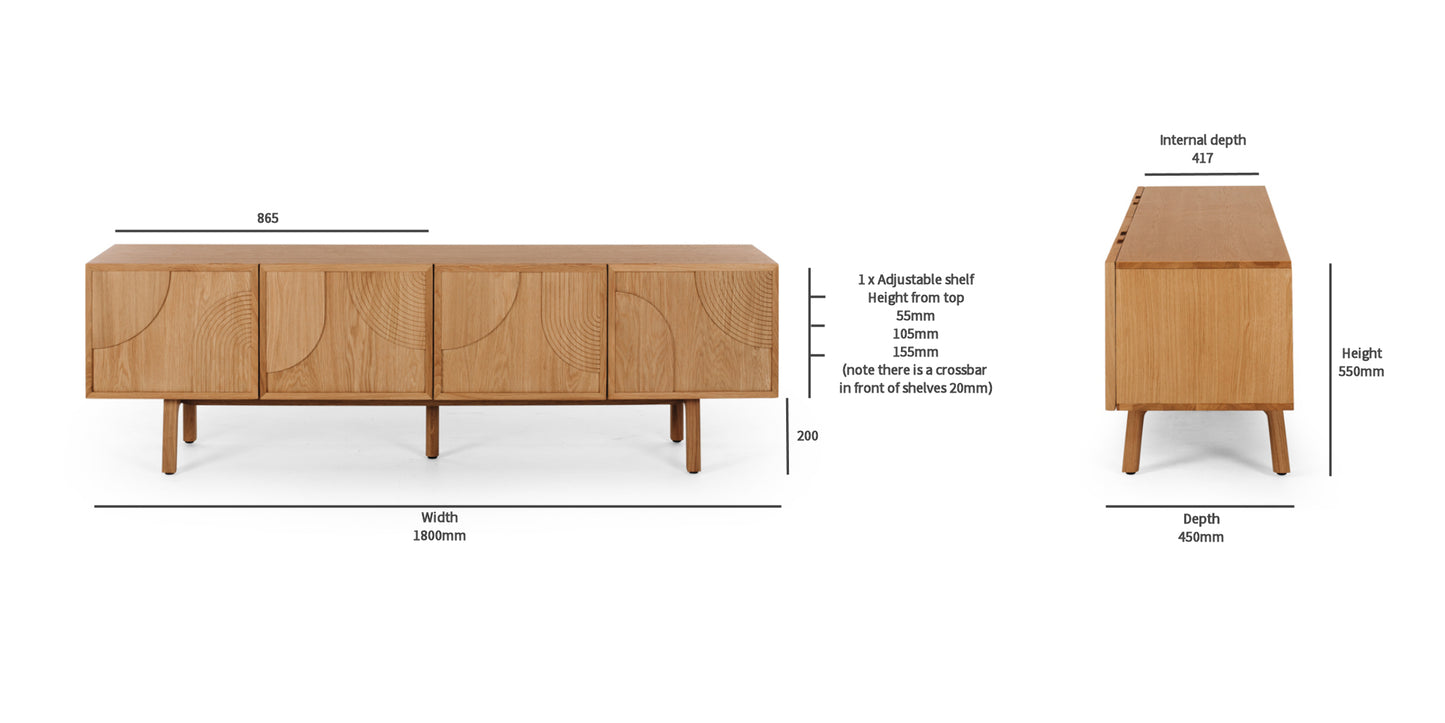 Arc TV Unit - Oak