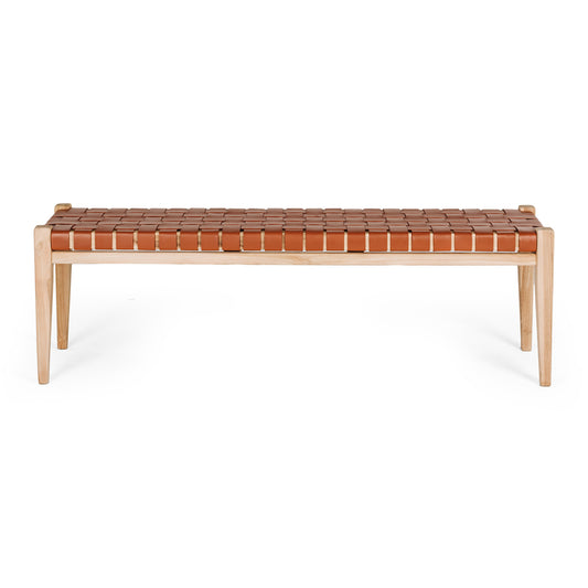 Indo Woven Bench - Tan