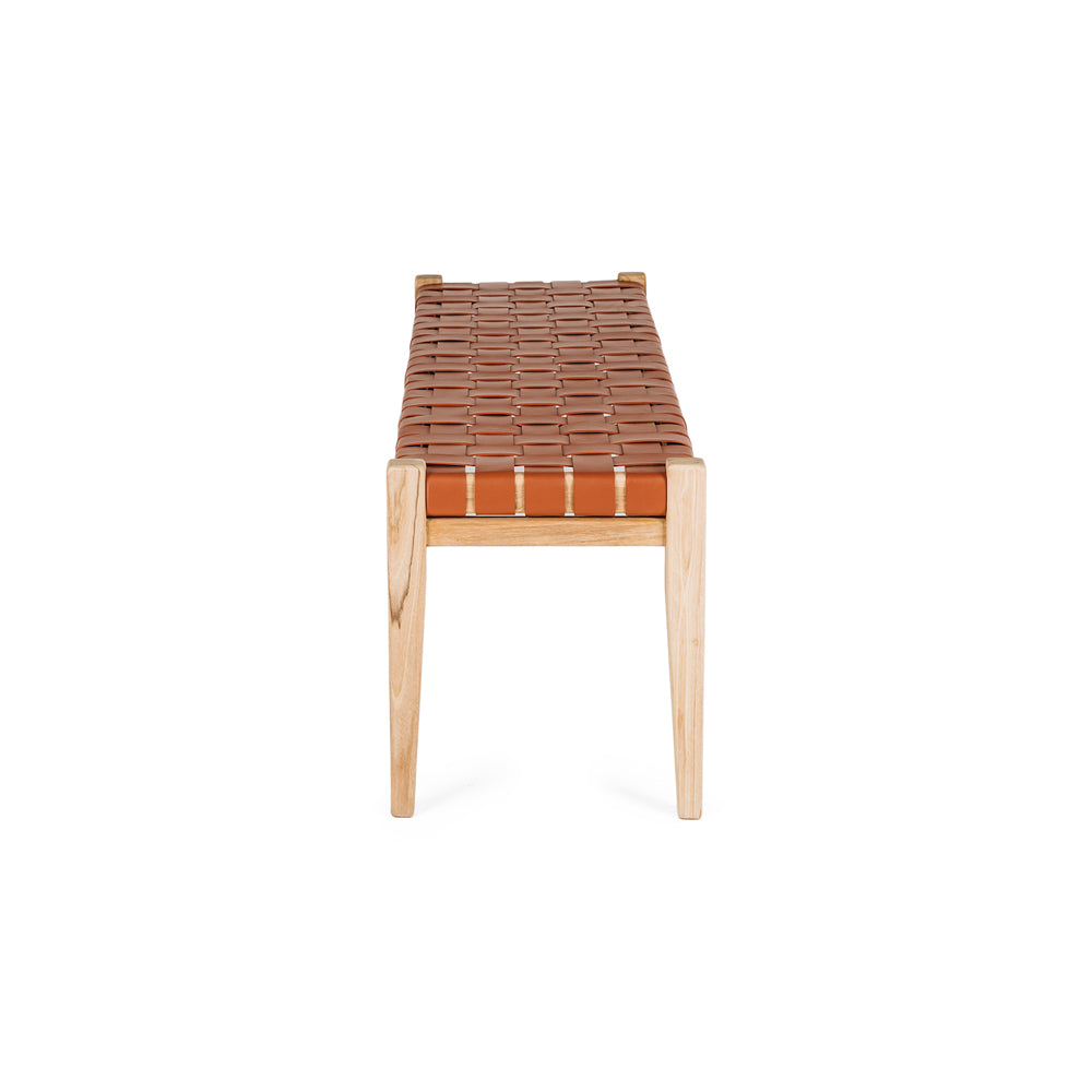 Indo Woven Bench - Tan