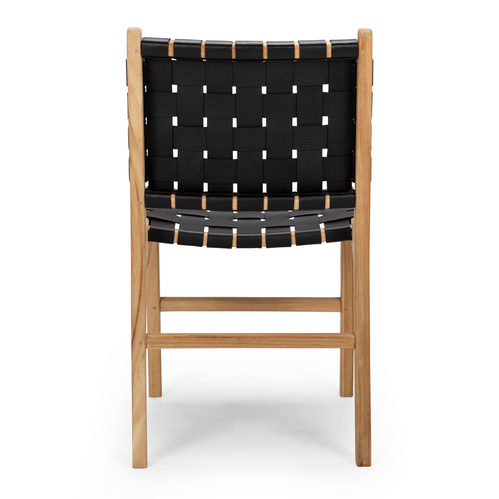 Indo Woven Dining Chair - Black