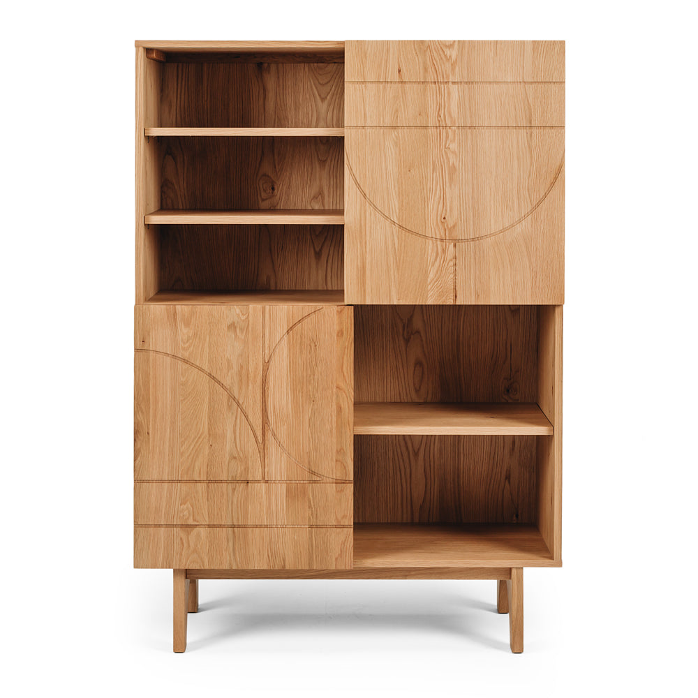 Etch Highboard Display - Oak