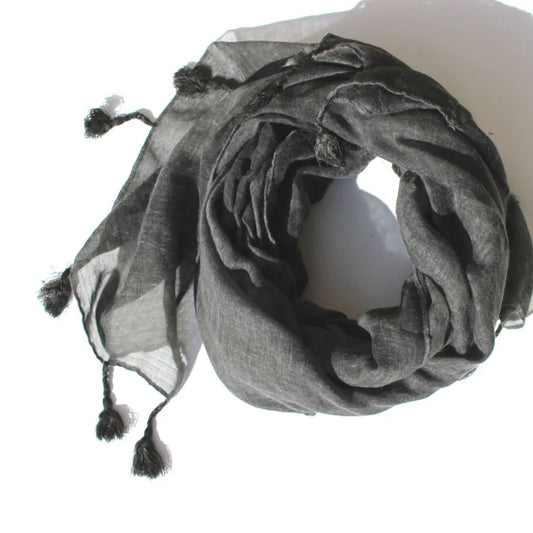 Scarf Tassel - Charcoal