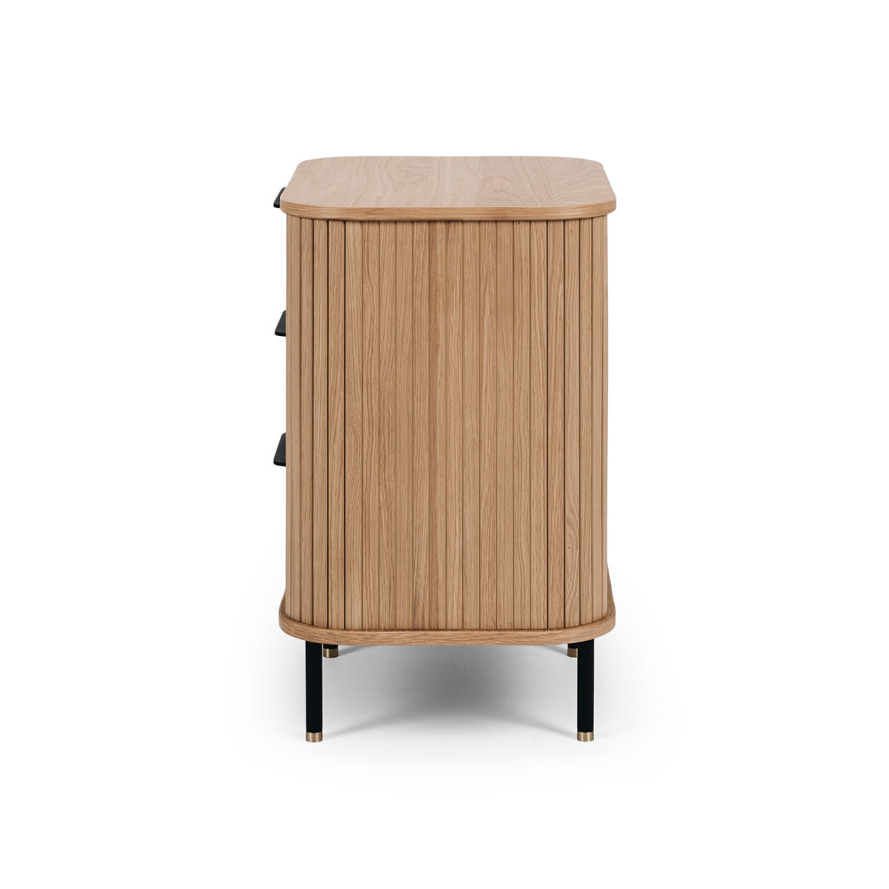 Anders 3 Drawer Bedside Table - Oak