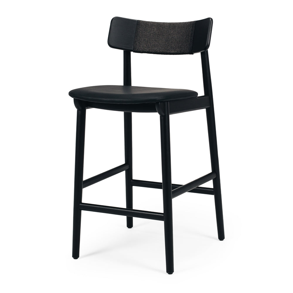 Niles Highback Barstool - Black