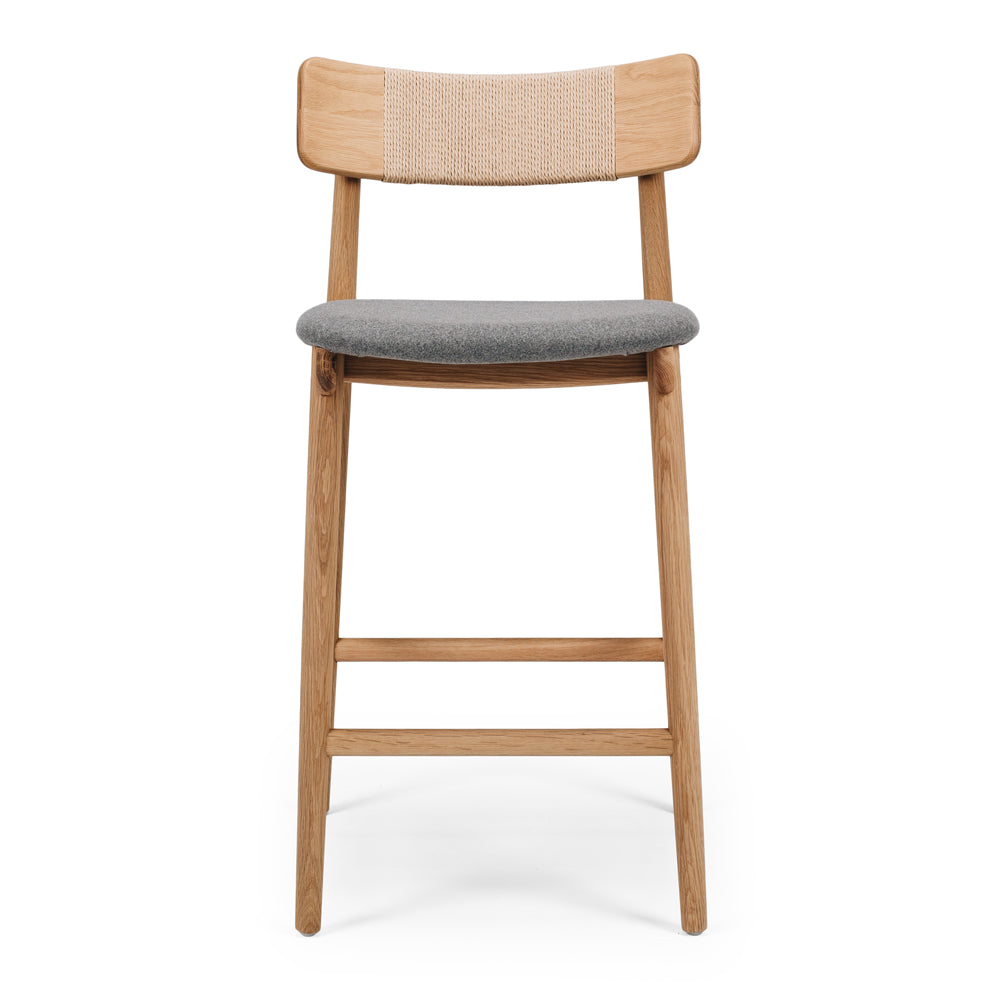 Niles Highback Barstool - Oak