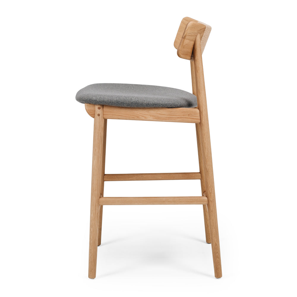 Niles Highback Barstool - Oak