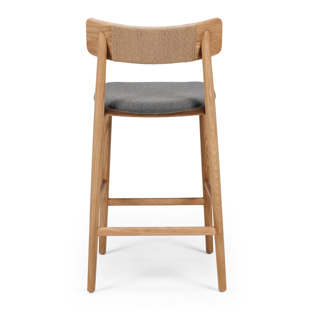 Niles Highback Barstool - Oak