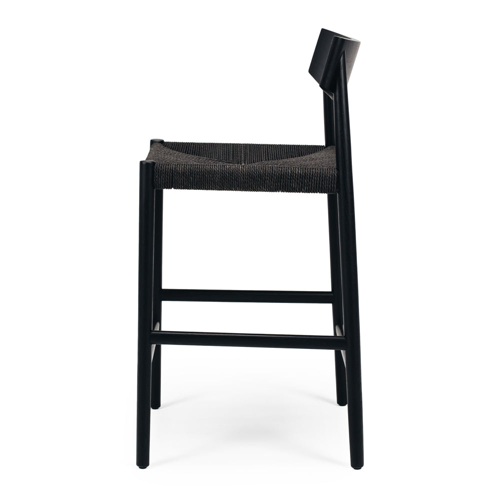 Ingrid Highback Barstool - Black