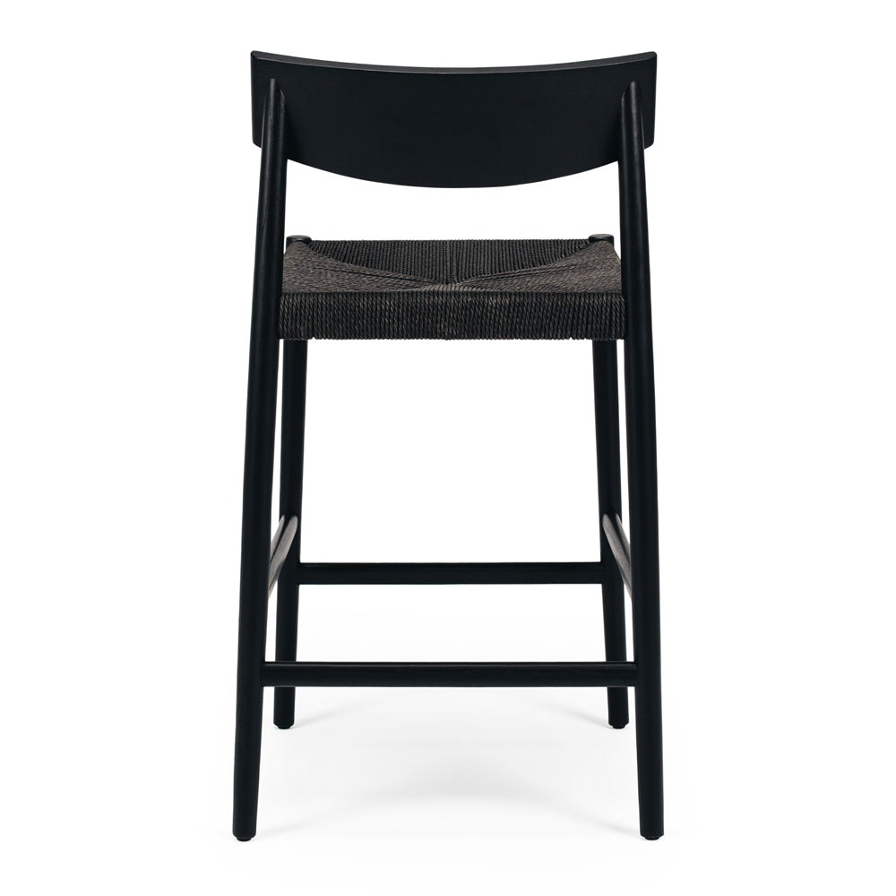 Ingrid Highback Barstool - Black