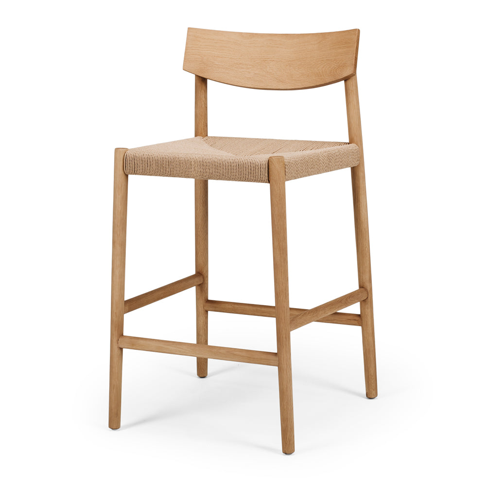 Ingrid Highback Barstool - Natural