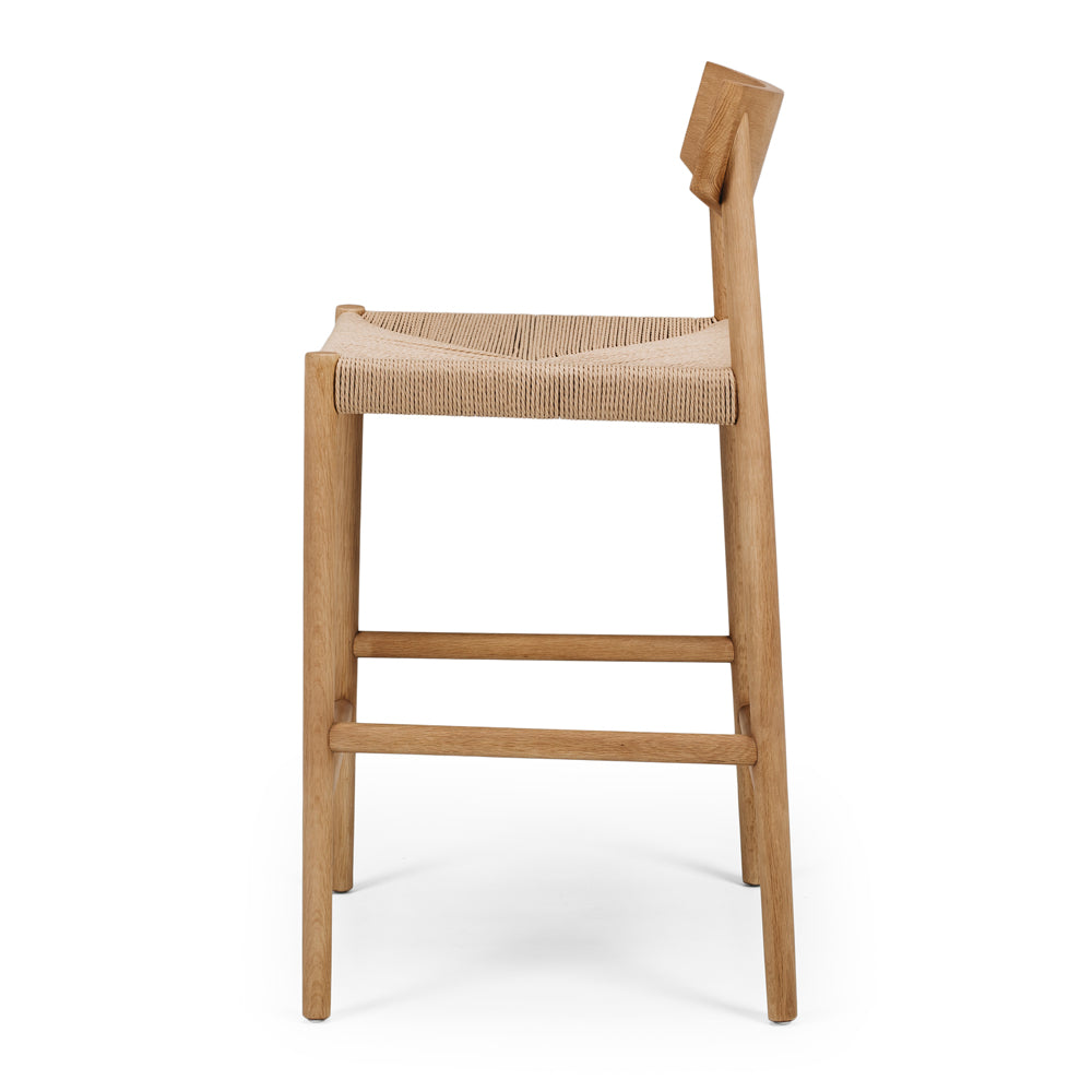 Ingrid Highback Barstool - Natural