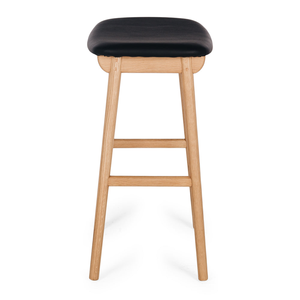 Niles Barstool - Oak Black Seat