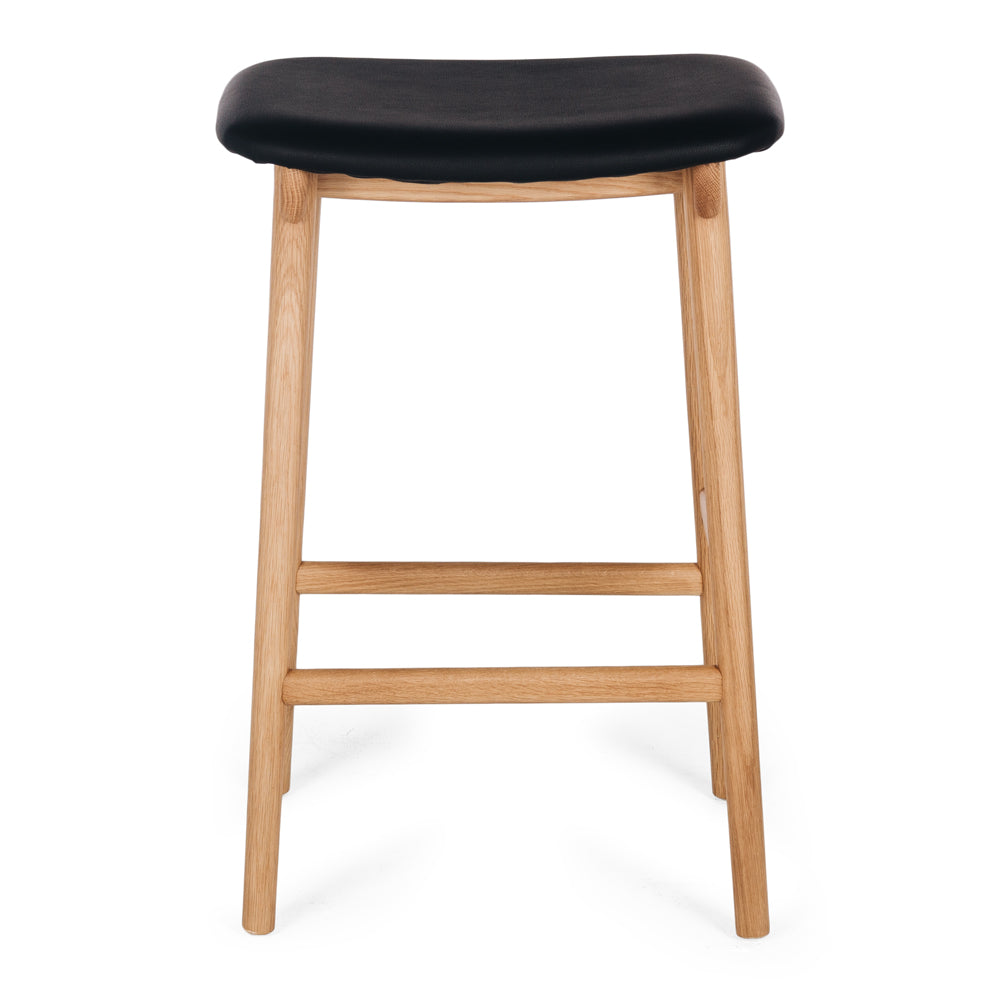 Niles Barstool - Oak Black Seat