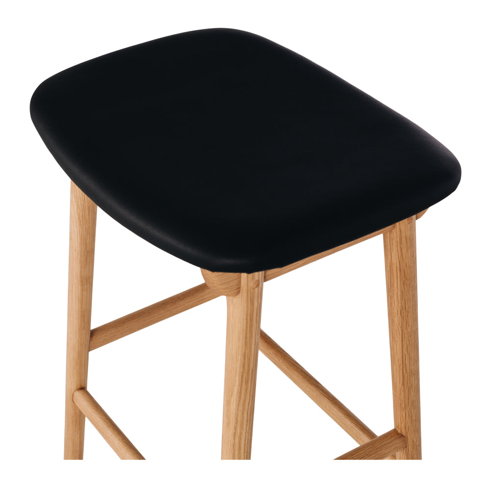 Niles Barstool - Oak Black Seat