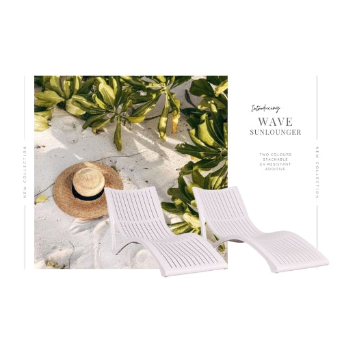 Wave Sun Lounger - White